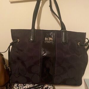 Coach Black Signature Tote
